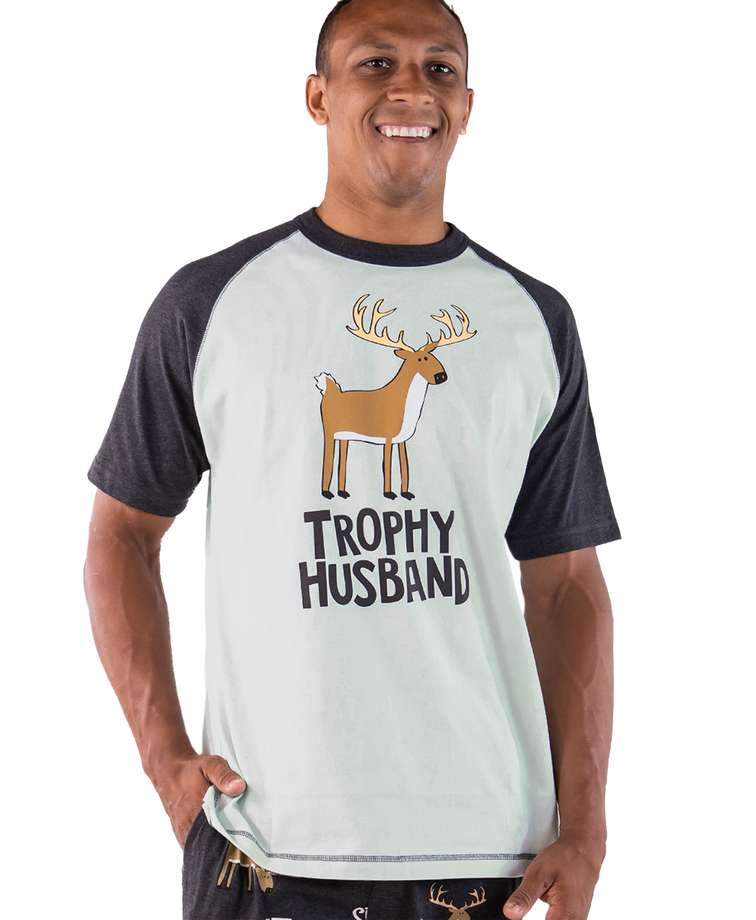 Trophy Husband Men's Buck PJ Tee