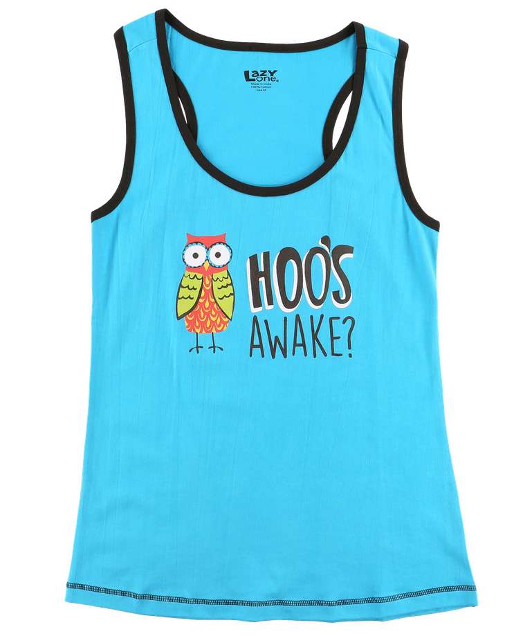 Hoo's Awake Women's Owl Tank Top (C)