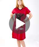 Happy Camper Women's V-neck Nightshirt