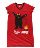 Happy Camper Women's V-neck Nightshirt