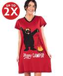 Happy Camper Women's V-neck Nightshirt