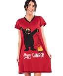 Happy Camper Women's V-neck Nightshirt