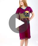 Snug Pug Women's V-neck Nightshirt