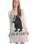 Call of the Wild Women's Bear V-neck Nightshirt