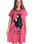 I'm a Bear in the Morning! Women's V-neck Nightshirt