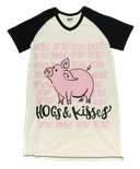 Hogs & Kisses Women's V-Neck Nightshirt