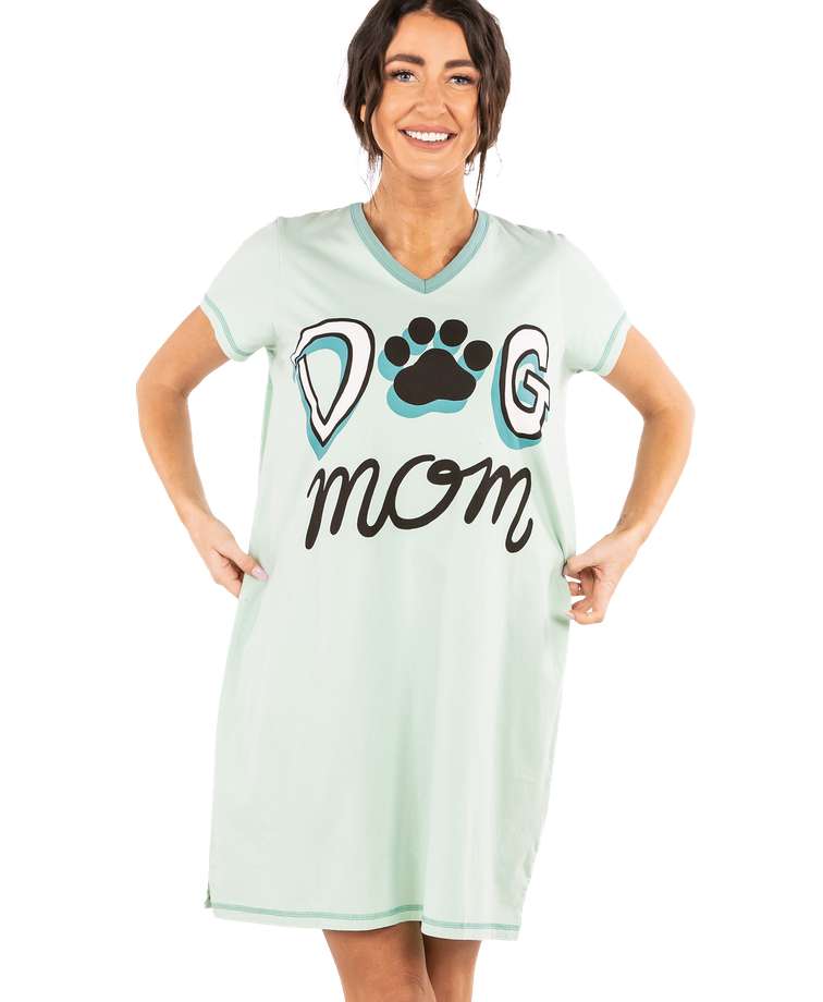 Dog Mom Women's V-Neck Nightshirt