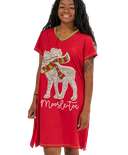 Moosletoe Women's V-neck Nightshirt