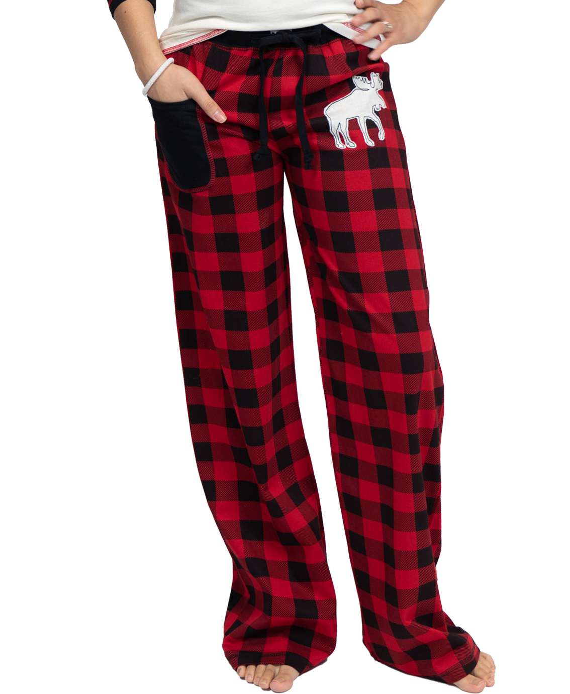 Moose Plaid Women Pant | LazyOne