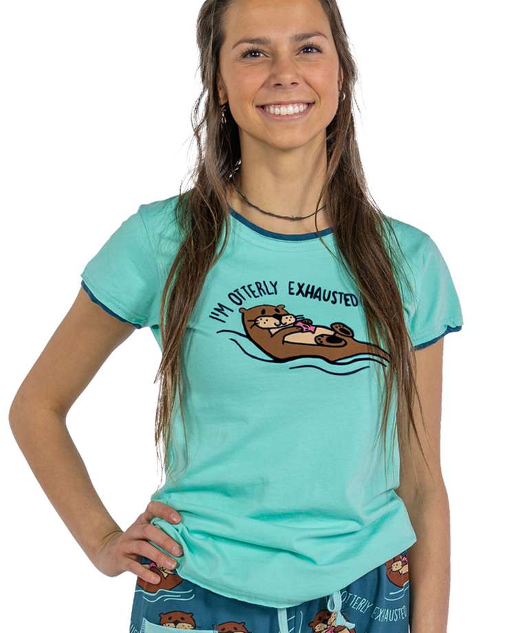 Otterly Exhausted Women's Fitted Tee