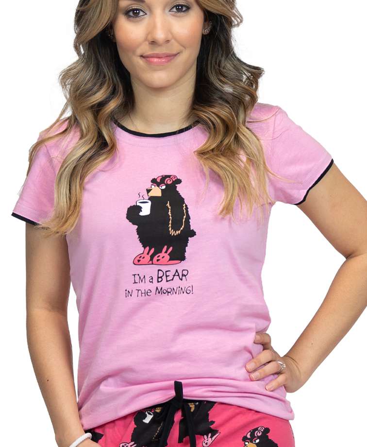 I'm a Bear in the Morning Women's Fitted Tee