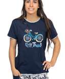 Two Tired Women's Regular Fit Bicycle PJ Tee