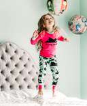 Bearly Awake Kid's Long Sleeve Pink PJ Set