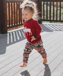 Moose Fair Isle Kid's Long Sleeve PJ's