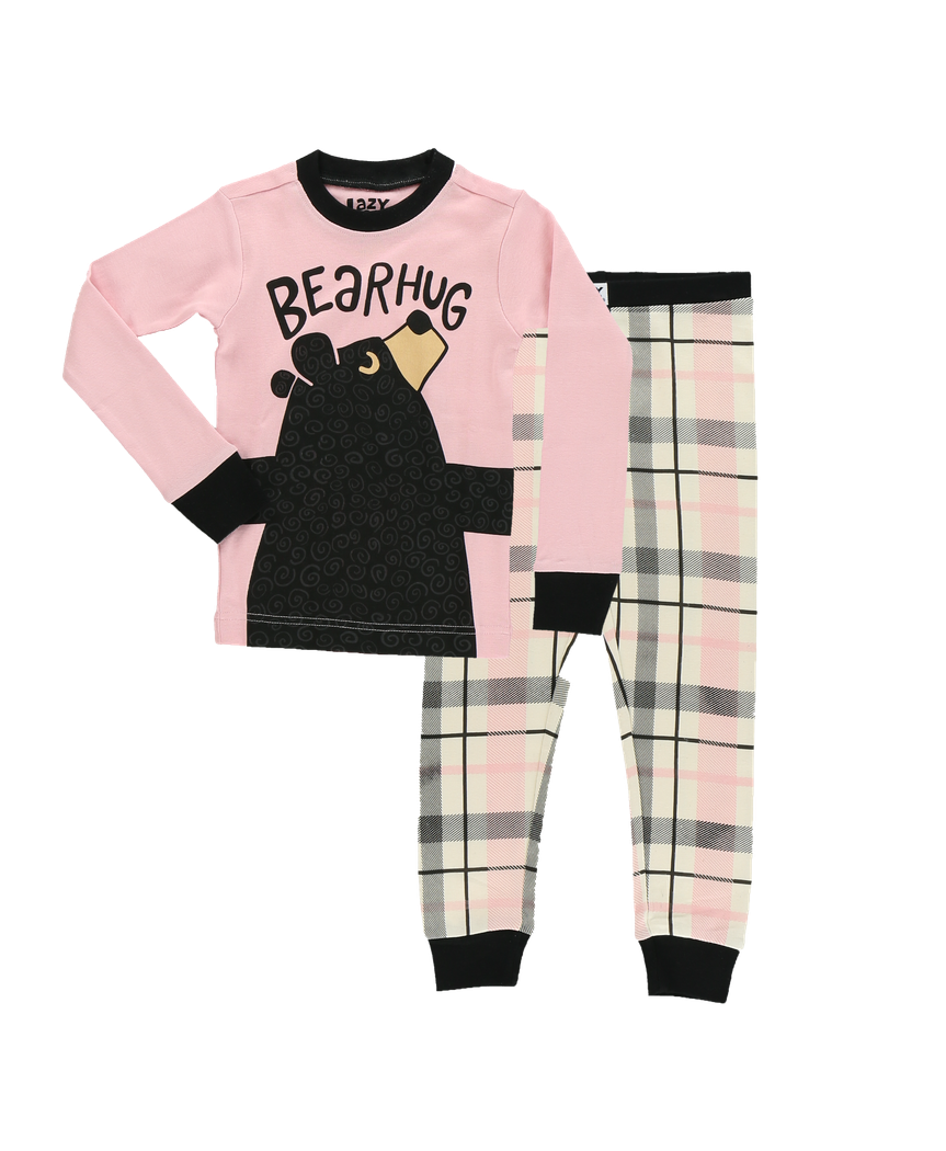 Bear Hug Pink Kid PJ Set LazyOne