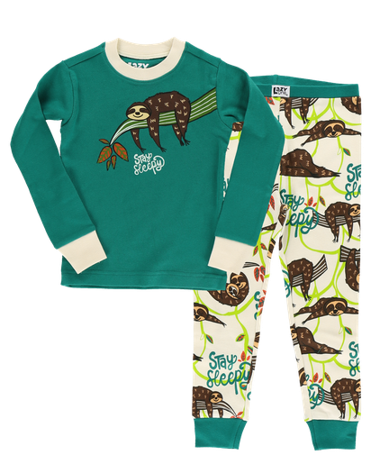Moose Almoose Alseep Toddler Long Sleeve Pajama Set Animal World