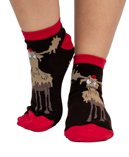 LazyOne Unisex Need a Moose-age Adult Slipper Socks One Size