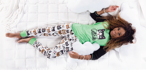 womens pajamas - cattitude leggings