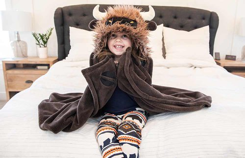 buffalo hooded blanket