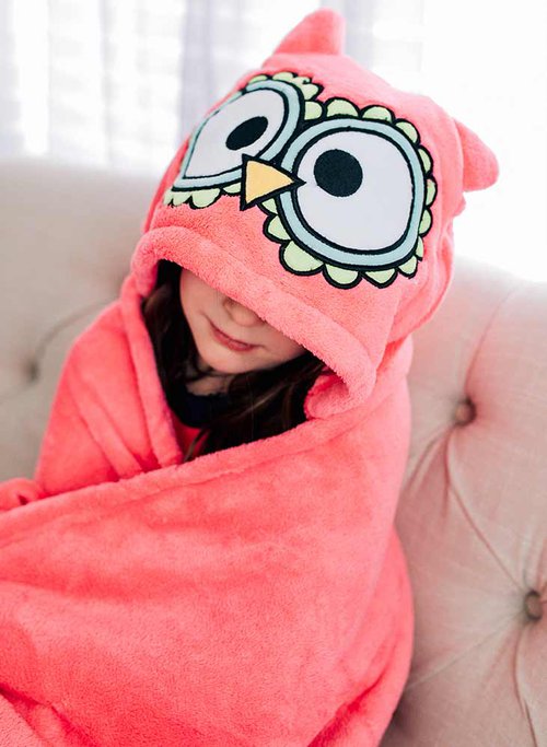 owl hooded blanket