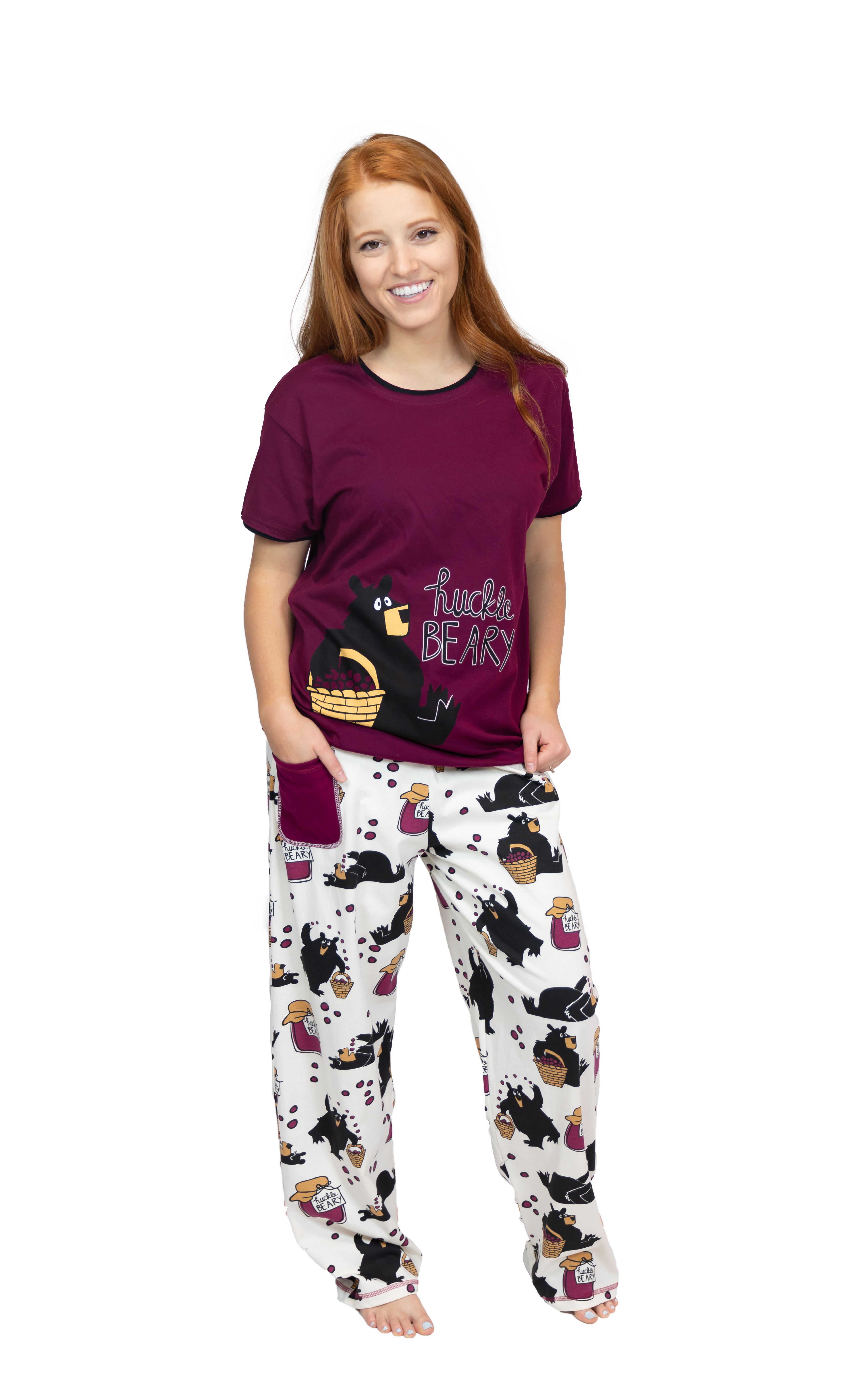 Lazy One Girls Pink Bear Plaid 100/% Cotton Pajamas Snug Fit Pajama Set PJs